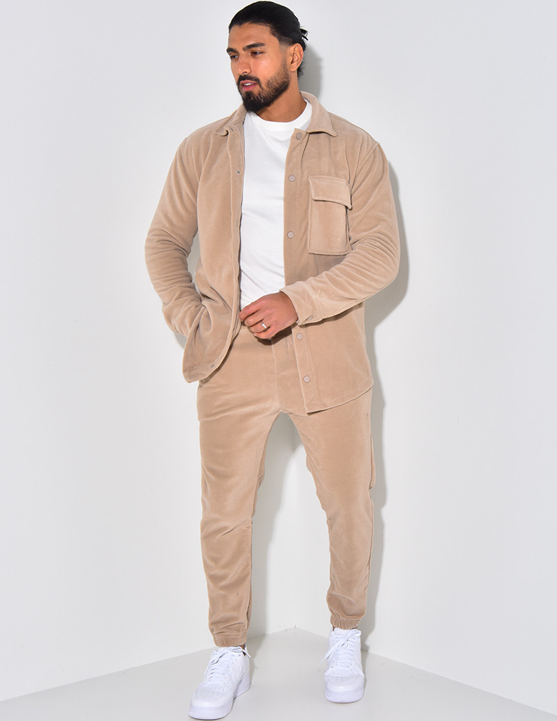 Ensemble en velours pantalon et chemise