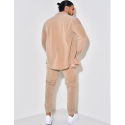 Ensemble en velours pantalon et chemise Ensemble en velours pantalon et chemise
