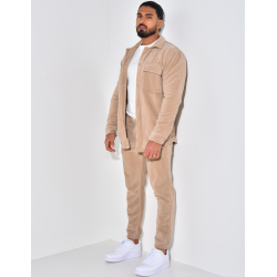Ensemble en velours pantalon et chemise Ensemble en velours pantalon et chemise
