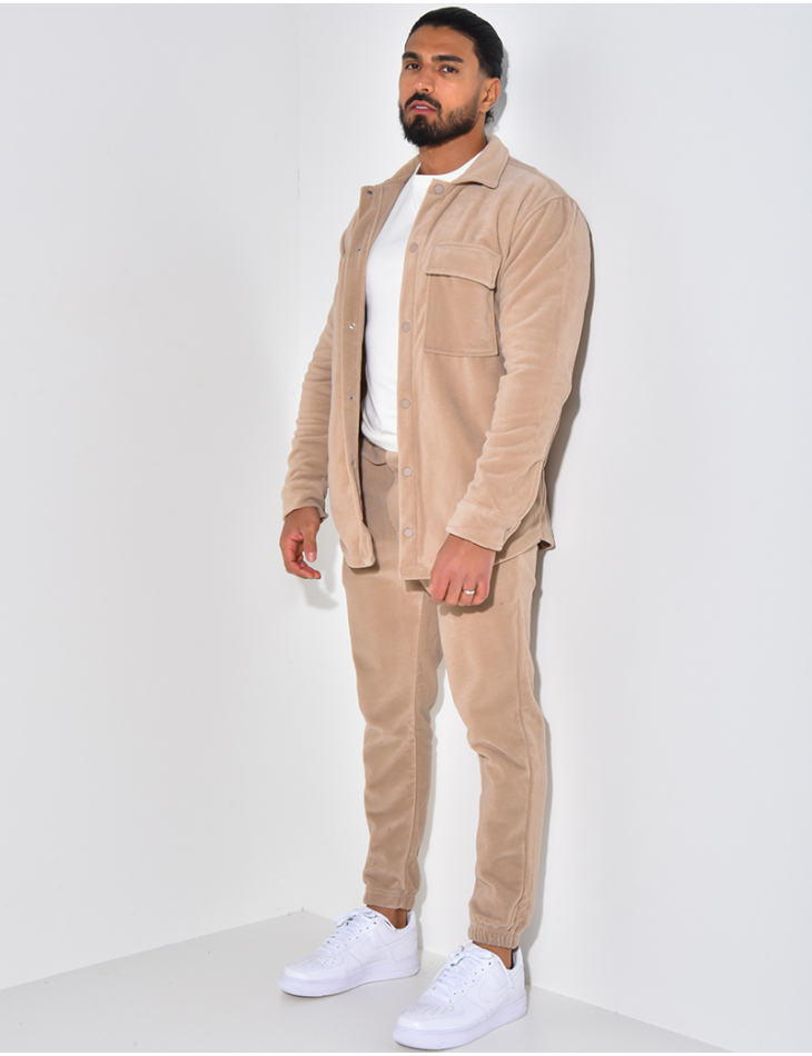 Ensemble en velours pantalon et chemise Ensemble en velours pantalon et chemise