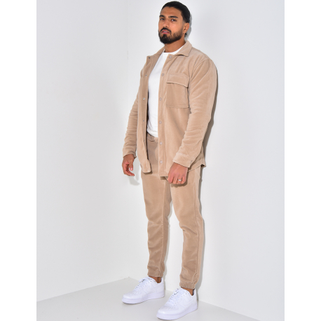 Ensemble en velours pantalon et chemise Ensemble en velours pantalon et chemise