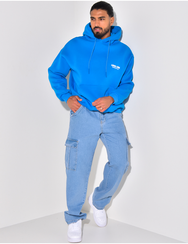 Jeans coupe large à poches