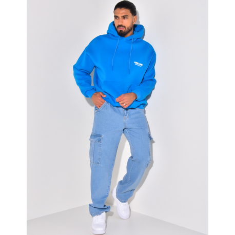 Jeans coupe large à poches