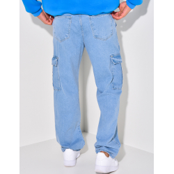 Jeans coupe large à poches