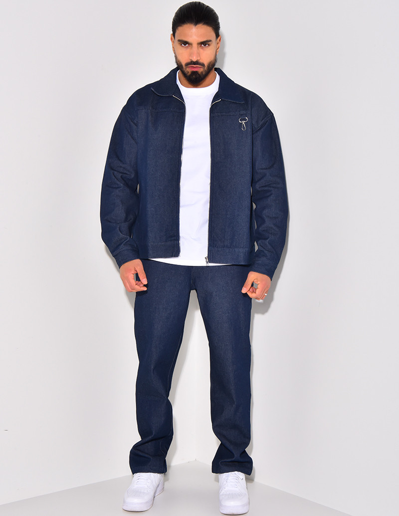 Ensemble pantalon et veste en jeans