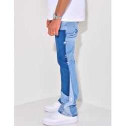 Jeans à empiècements et poches, évasé aux chevilles Jeans à empiècements et poches, évasé aux chevilles