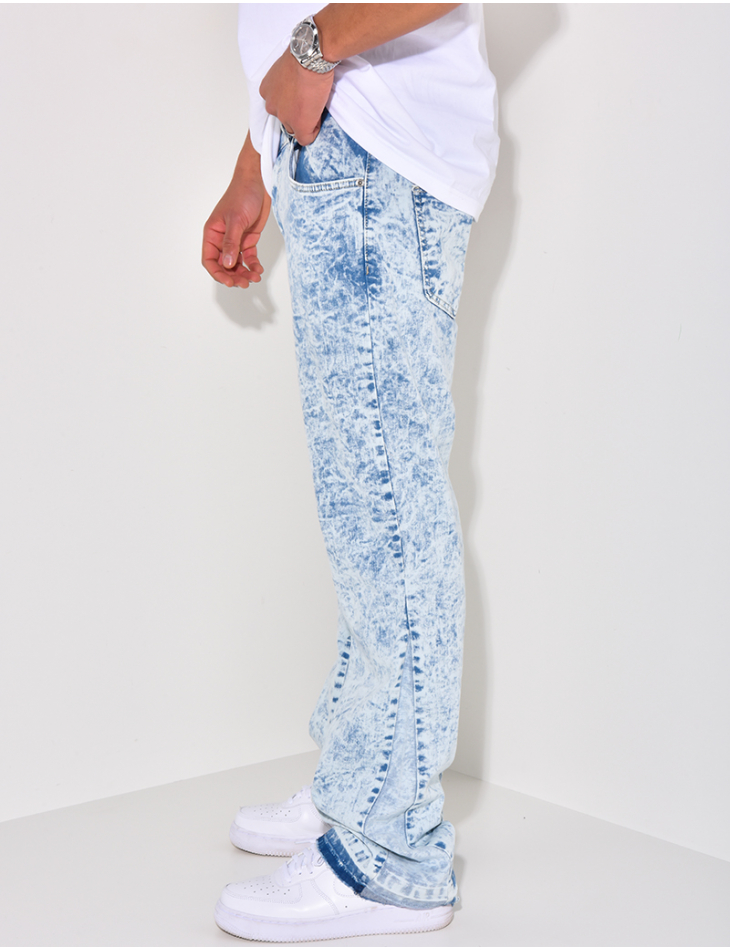 Jeans à motifs coupe large Jeans à motifs coupe large