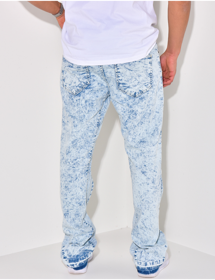 Jeans à motifs coupe large Jeans à motifs coupe large