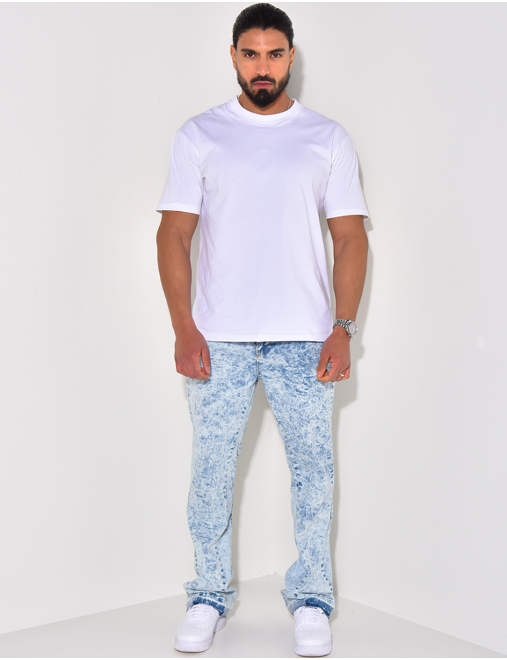 Jeans à motifs coupe large Jeans à motifs coupe large