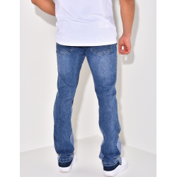 Jeans destroy à empiècements, évasé aux chevilles Jeans destroy à empiècements, évasé aux chevilles