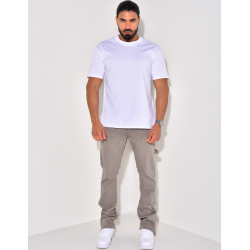 Jeans large à fermeture éclaire aux chevilles Jeans large à fermeture éclaire aux chevilles