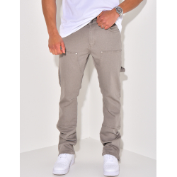 Jeans large à fermeture éclaire aux chevilles Jeans large à fermeture éclaire aux chevilles