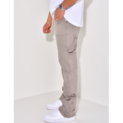 Jeans large à fermeture éclaire aux chevilles Jeans large à fermeture éclaire aux chevilles