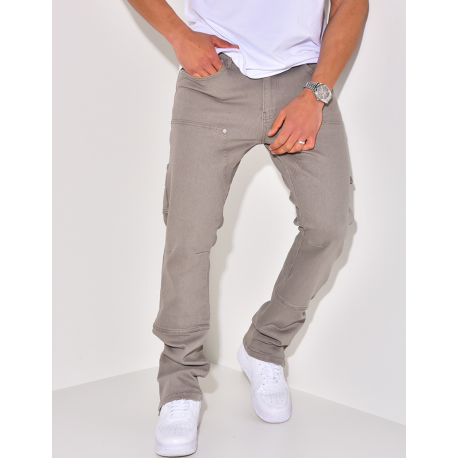 Jeans large à fermeture éclaire aux chevilles Jeans large à fermeture éclaire aux chevilles