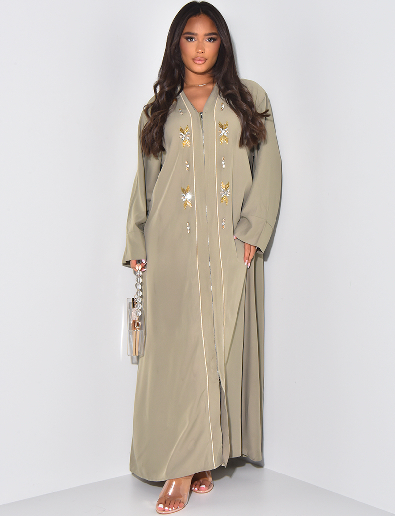 Robe bakha femme longue ample brodée, élégante cérémonie ou plage