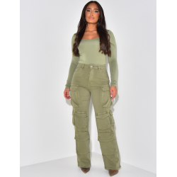 Jeans cargo stretchy multipoches Jeans cargo stretchy multipoches