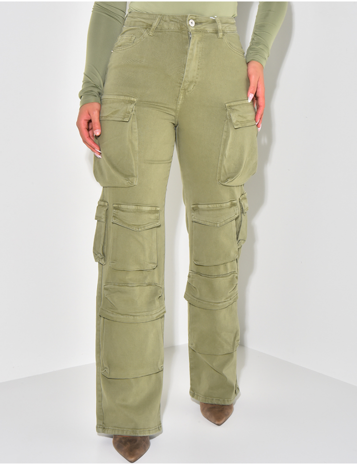 Jeans cargo stretchy multipoches Jeans cargo stretchy multipoches