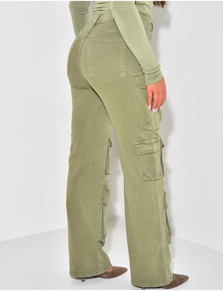 Jeans cargo stretchy multipoches Jeans cargo stretchy multipoches