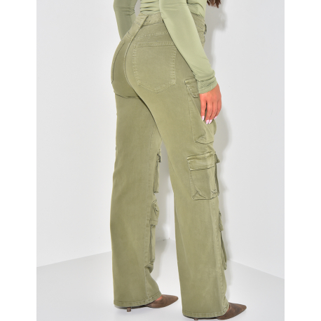 Jeans cargo stretchy multipoches Jeans cargo stretchy multipoches