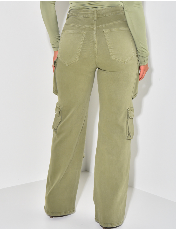 Jeans cargo stretchy multipoches Jeans cargo stretchy multipoches