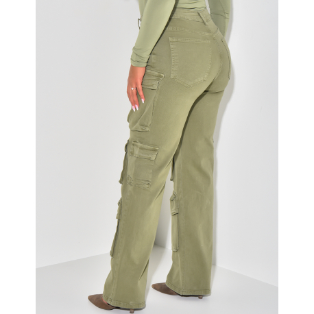 Jeans cargo stretchy multipoches Jeans cargo stretchy multipoches