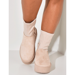 Bottines en suédine à petite fermeture éclaire Bottines en suédine à petite fermeture éclaire