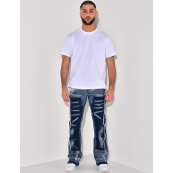 Jeans flare à tâches de peinture Jeans flare à tâches de peinture