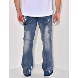 Jeans flare à tâches de peinture Jeans flare à tâches de peinture