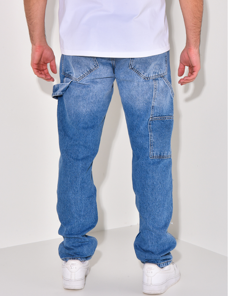 Jeans destroy à empiècements et tâches de peinture Jeans destroy à empiècements et tâches de peinture