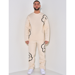 Ensemble sweat et pantalon à motifs brodés Ensemble sweat et pantalon à motifs brodés