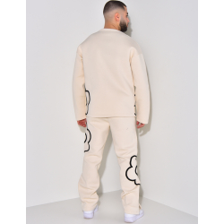 Ensemble sweat et pantalon à motifs brodés Ensemble sweat et pantalon à motifs brodés