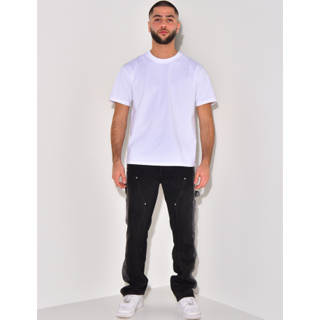 Jeans à empiècements bi-color Jeans à empiècements bi-color