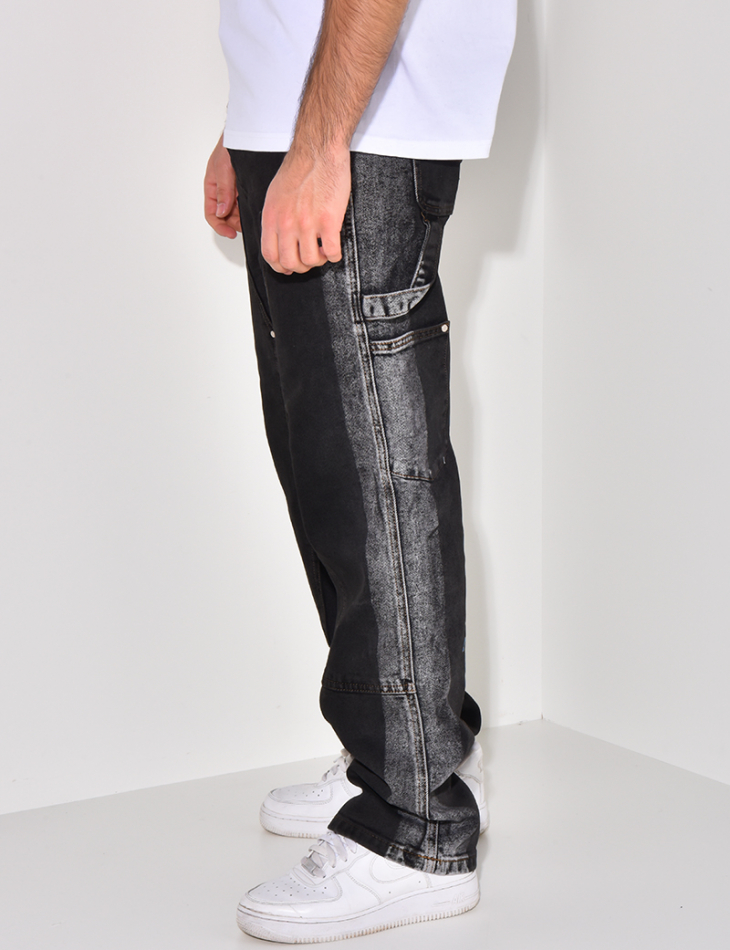 Jeans à empiècements bi-color Jeans à empiècements bi-color