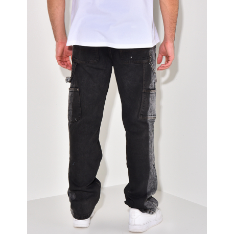 Jeans à empiècements bi-color Jeans à empiècements bi-color