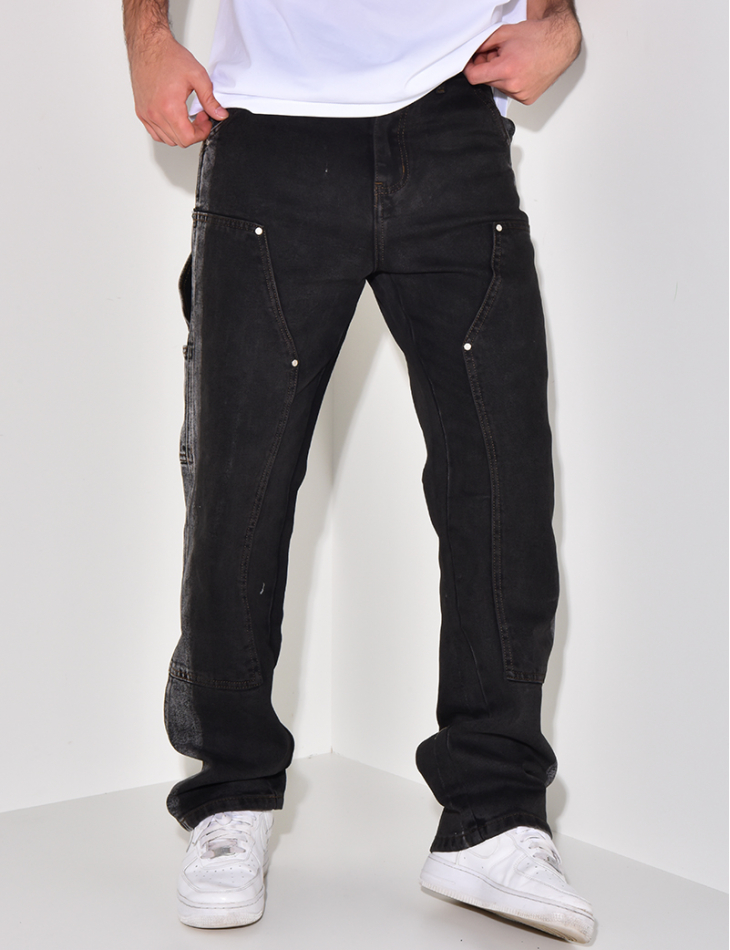Jeans à empiècements bi-color Jeans à empiècements bi-color