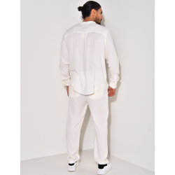 Ensemble pantalon et polo à col tunisien