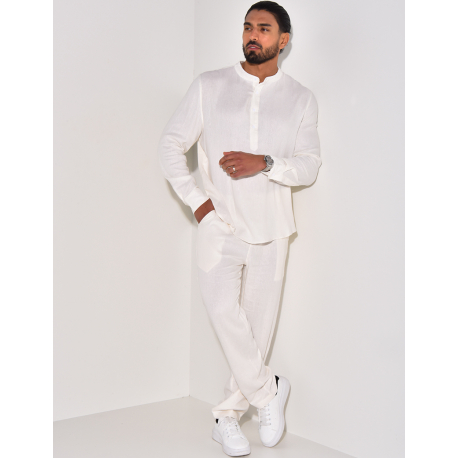 Ensemble pantalon et polo à col tunisien