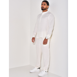Ensemble pantalon et polo à col tunisien