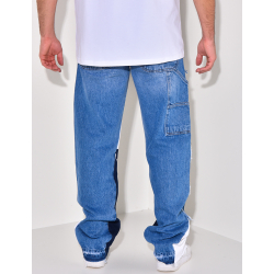 Jeans coupe droite à empiècements Jeans coupe droite à empiècements