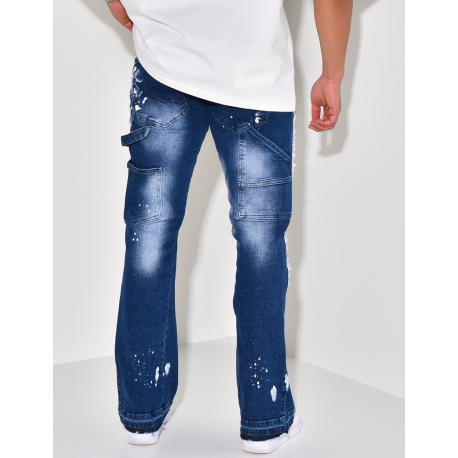 Jeans flare à tâches de peinture Jeans flare à tâches de peinture