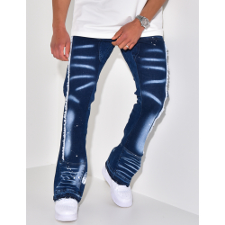 Jeans flare à tâches de peinture Jeans flare à tâches de peinture