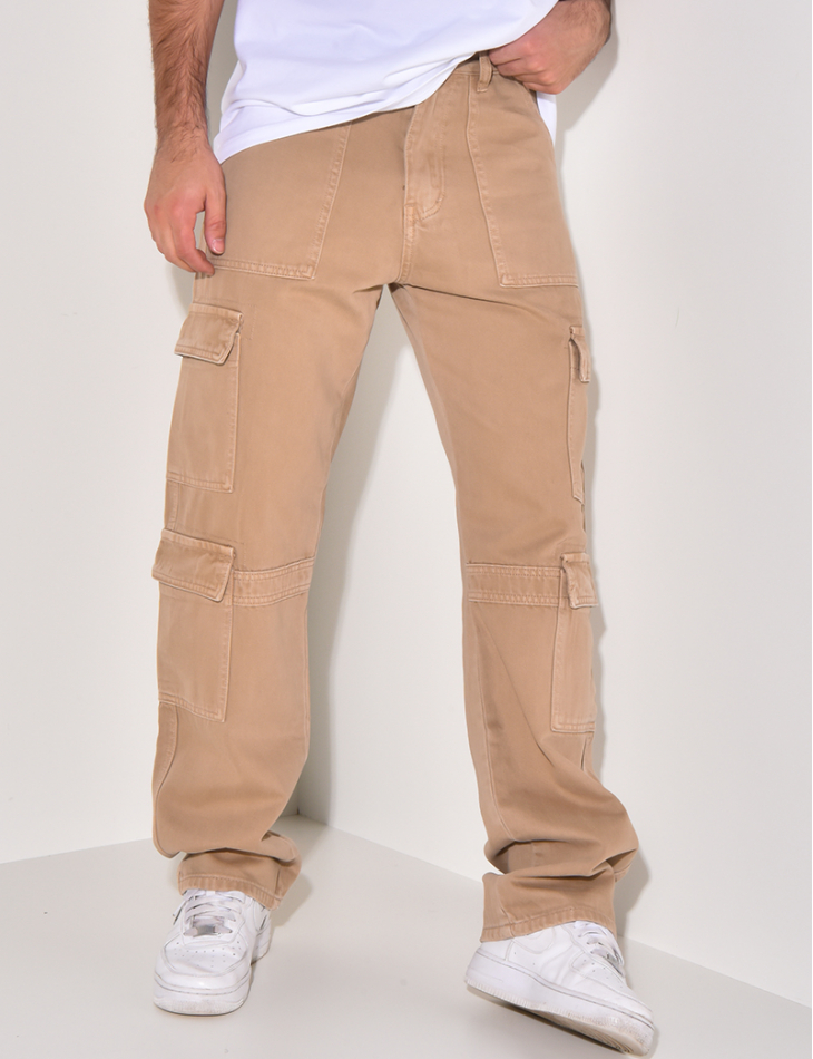 Jeans cargo à poches Jeans cargo à poches