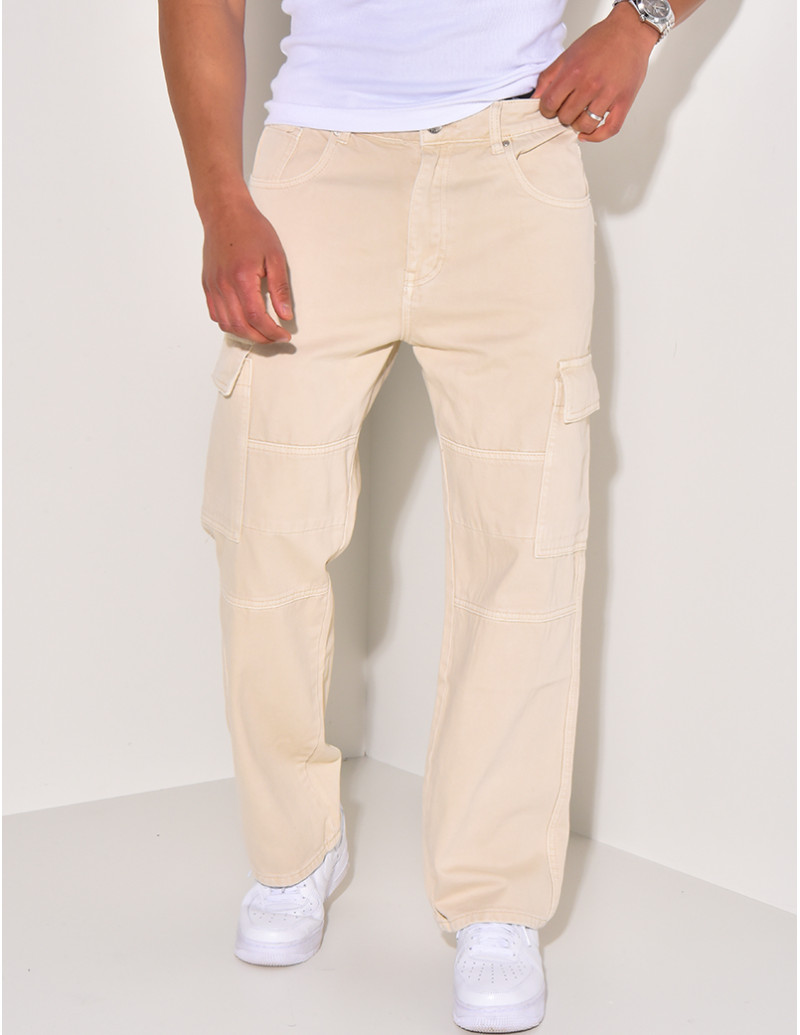 Jeans cargo à poches