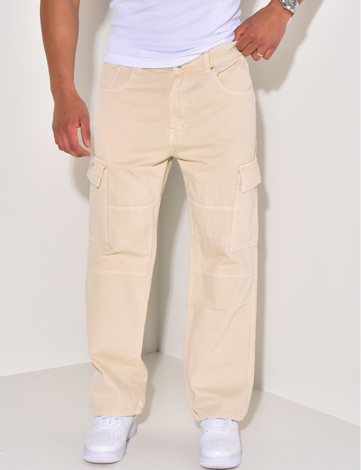 Jeans cargo à poches Jeans cargo à poches