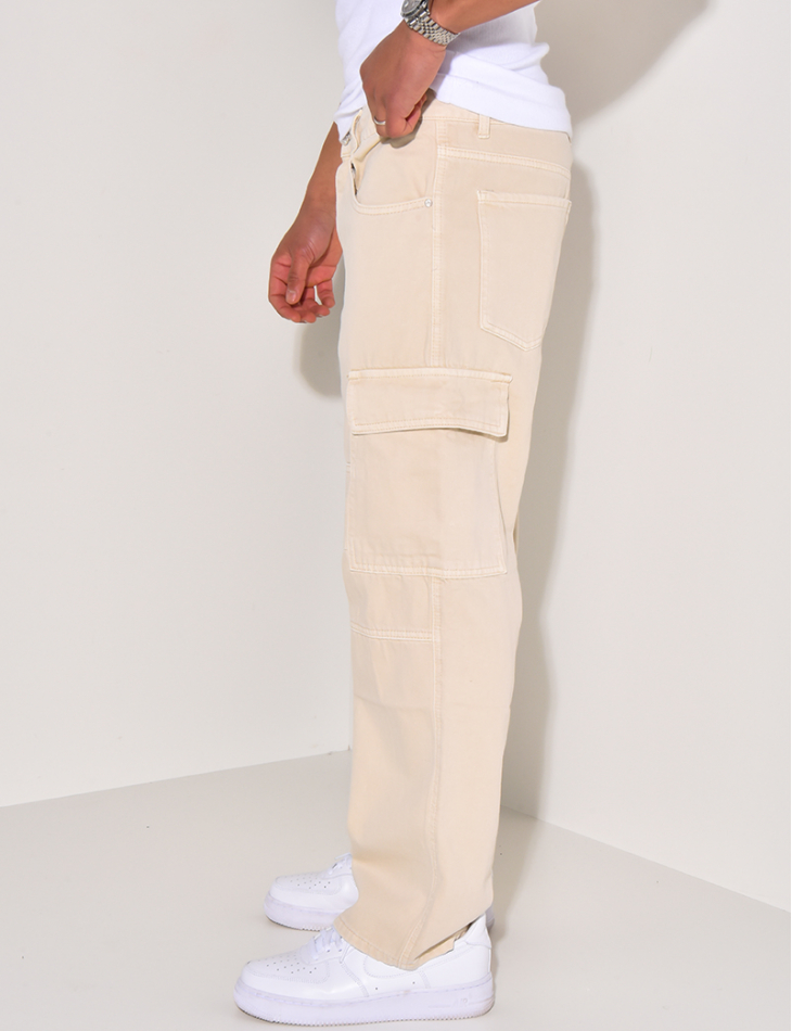 Jeans cargo à poches Jeans cargo à poches