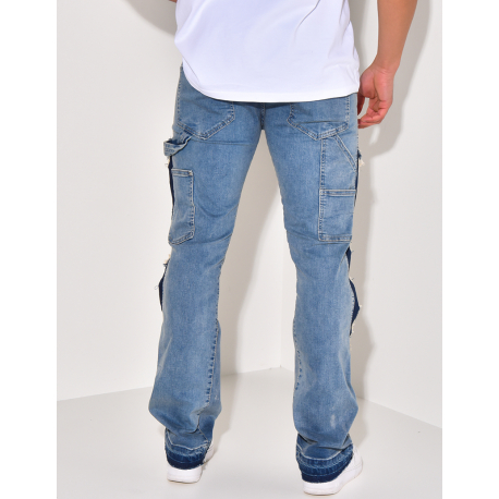 Jeans à empiècements et tâches de peinture Jeans à empiècements et tâches de peinture