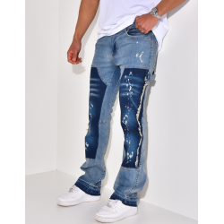 Jeans à empiècements et tâches de peinture Jeans à empiècements et tâches de peinture