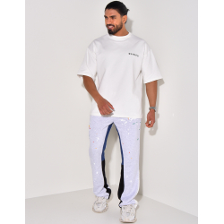 Pantalon de jogging à tâches de peinture Pantalon de jogging à tâches de peinture