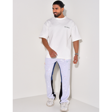 Pantalon de jogging à tâches de peinture Pantalon de jogging à tâches de peinture