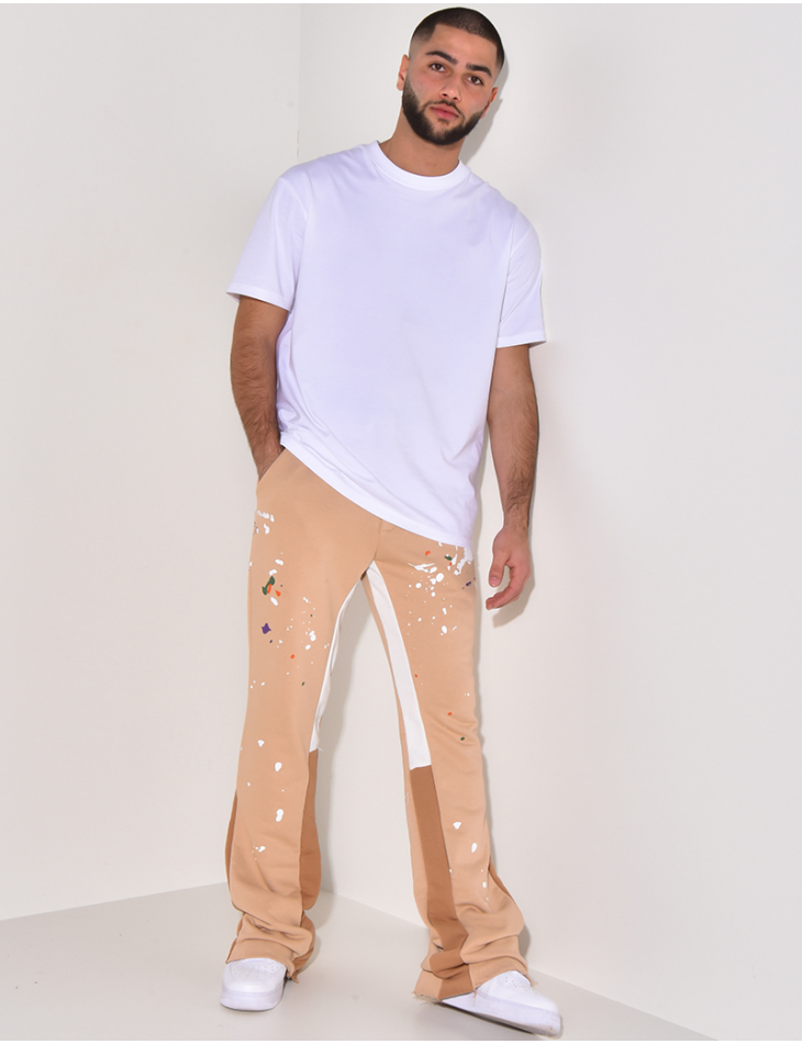 Pantalon de jogging à tâches de peinture Pantalon de jogging à tâches de peinture